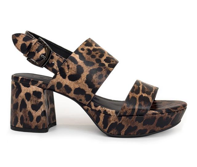 Women's Aerosoles Camilia Platform Dress Sandals in Tobacco Multi color