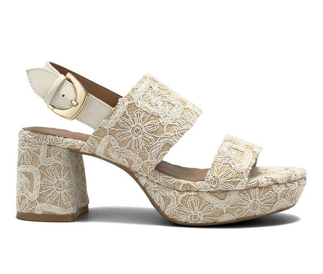 Women's Aerosoles Camilia Platform Dress Sandals in Natural/Eggnog color