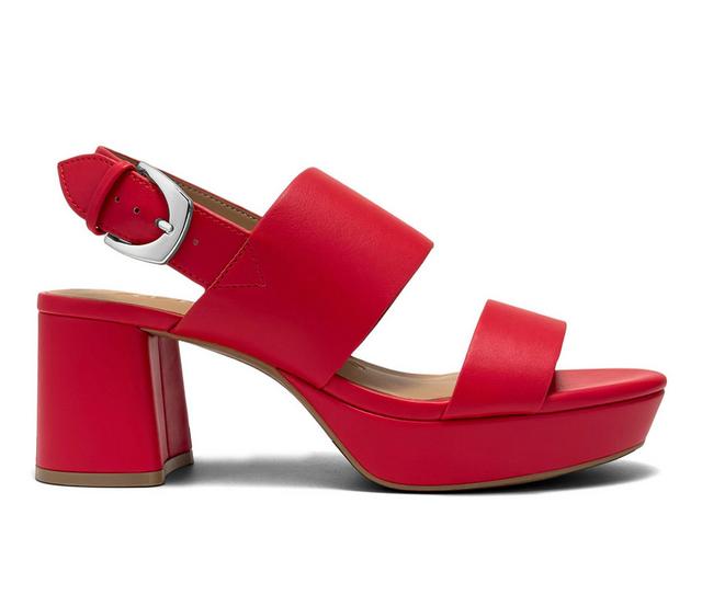 Women's Aerosoles Camilia Platform Dress Sandals in Rich Red color