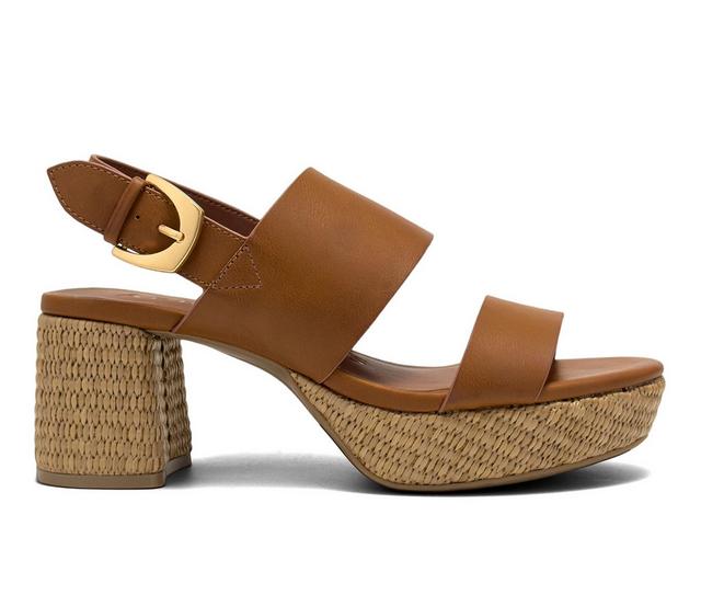 Women's Aerosoles Camilia Platform Dress Sandals in Tan color
