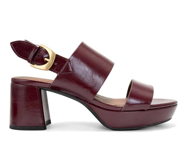 Women's Aerosoles Camilia Platform Dress Sandals in Port color