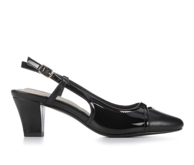 Women's Easy Street Elias Pumps in Black Patent color