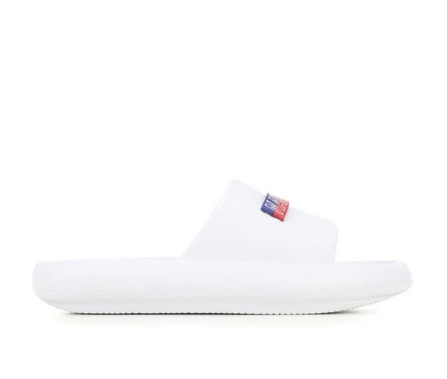 Kids' Nautica Little Kid & Big Kid Sheldon Slides in White/Navy/Red color