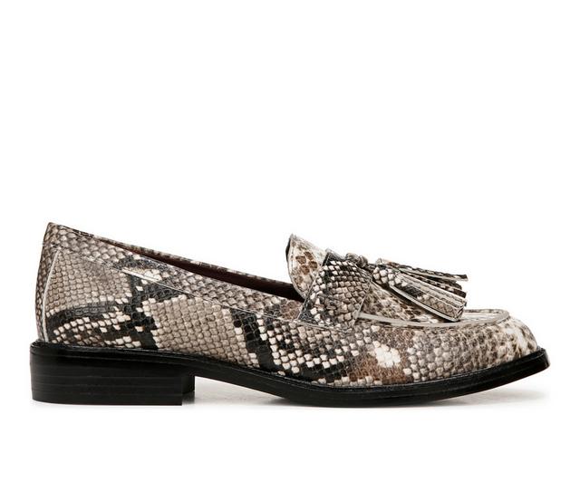 Women's Franco Sarto Carolyn Low Loafers in Grey Snake color