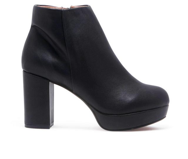 Women's Chelsea Crew Disco Platform Heeled Booties in Black color