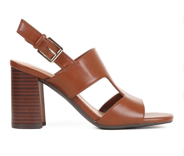 Women's Unisa Yevie Heeled Sandals in Brown color