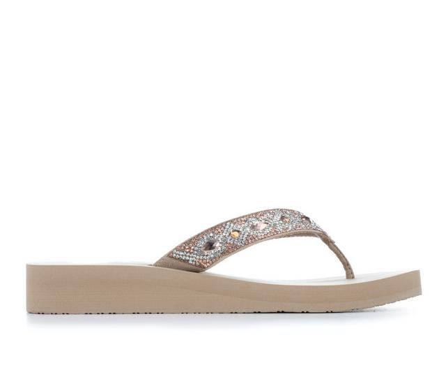 Women's Yellow Box Joana Flip-Flops in Taupe color