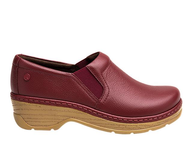 Women's KLOGS Footwear Naples Slip Resistant Shoes in Merlot Pebble color