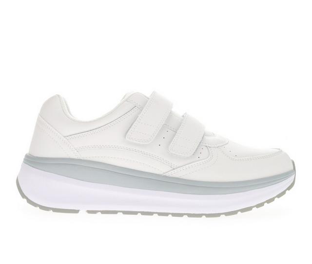 Men's Propet Ultima Strap Walking Sneakers in White color