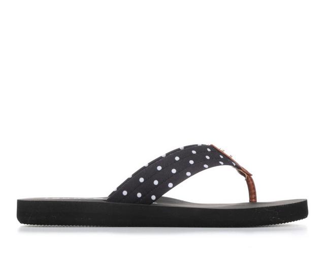 Women's Tommy Hilfiger Captie-SC Flip-Flops in Black Dot color