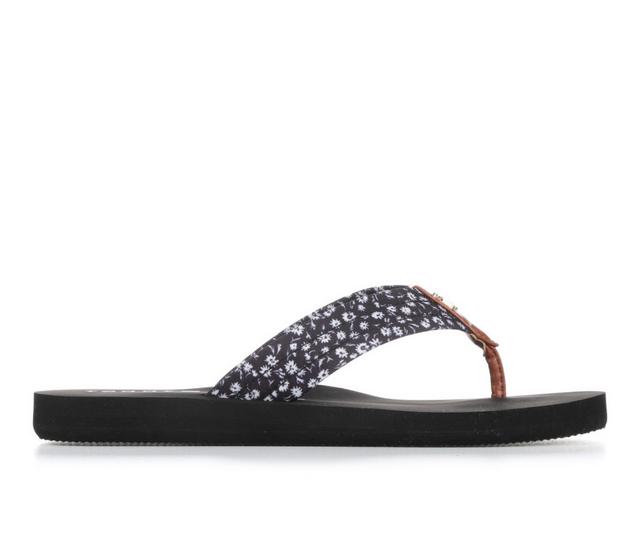 Women's Tommy Hilfiger Crilonz-SC Flip-Flops in Black Floral color