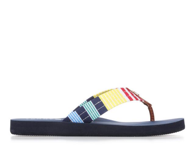 Women's Tommy Hilfiger Carize Flip-Flops in Red Multi color