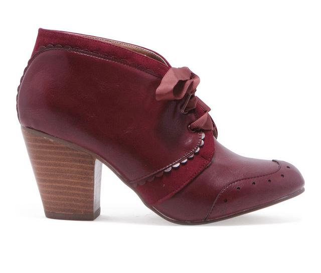 Women's Chelsea Crew Venetian Heeled Booties in Burgundy color