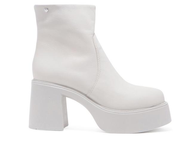 Women's Chelsea Crew Vanson Platform Heeled Booties in White color