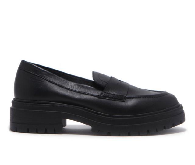 Women's Chelsea Crew Giana Chunky Penny Loafers in Black color