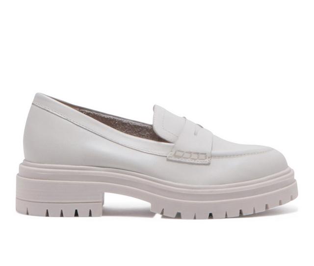 Women's Chelsea Crew Giana Chunky Penny Loafers in White color