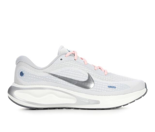 Women's Nike Journey Run Running Shoes in Gry/Blu/Pnk color