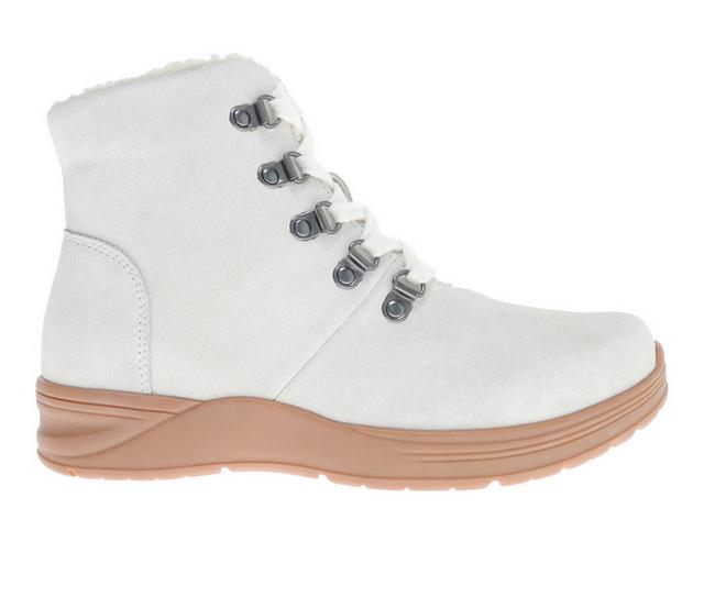 Women's Propet Demi Waterproof Lace Up Booties in White color
