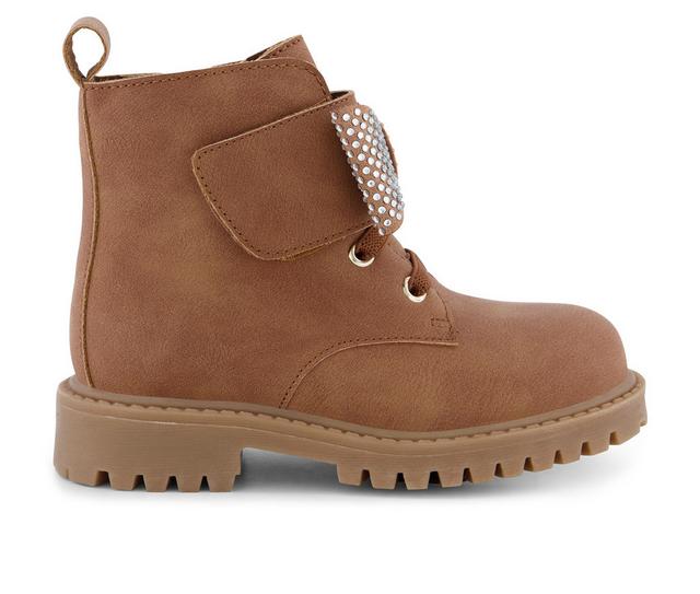 Girls' Jessica Simpson Toddler Daria Bow Combat Boots in Cognac color