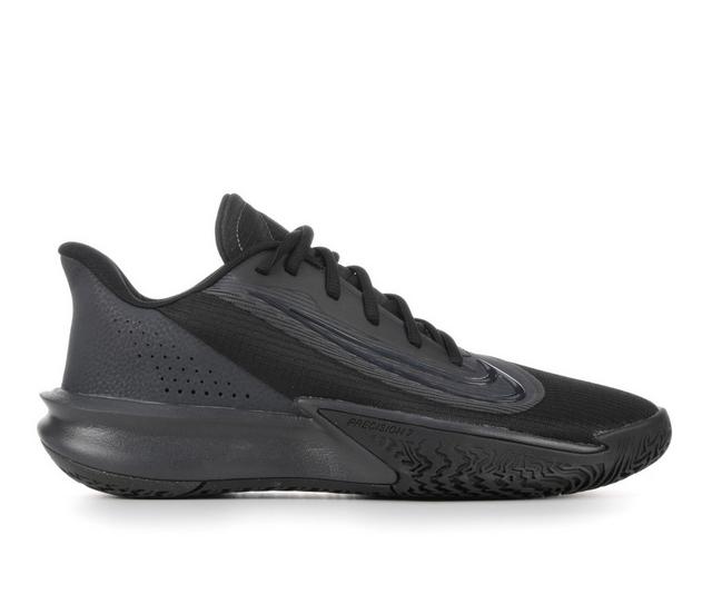 Men's Nike Precision VII Basketball Shoes in Blk/Blk/Blk 001 color