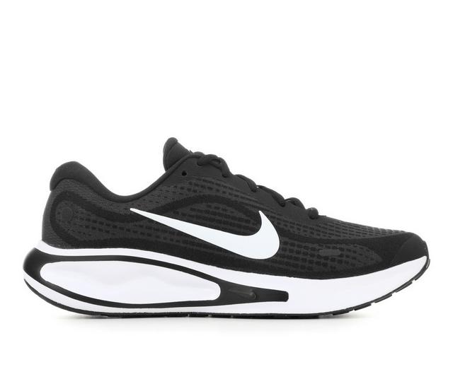 Men's Nike Journey Run Running Shoes in Black/White 001 color