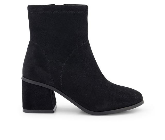 Girls' Marc Fisher Children's Little Kid & Big Kid Anya Stretch Heeled Booties in Black color