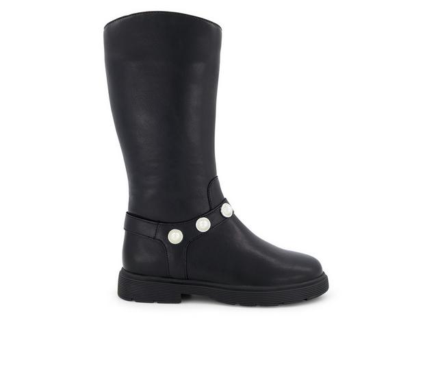 Girls' Marc Fisher Children's Little Kid & Big Kid Poppy Pearl Knee High Boots in Black color