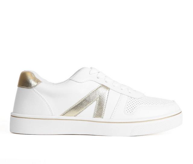 Women's MIA Krew Sneaker in White/Soft Gold color