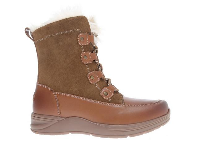 Women's Propet Dulcie Waterproof Winter Boots in Brown color