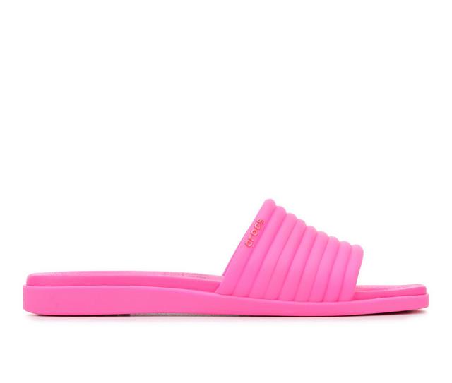 Women's Crocs Miami Slide in Pink Crush color