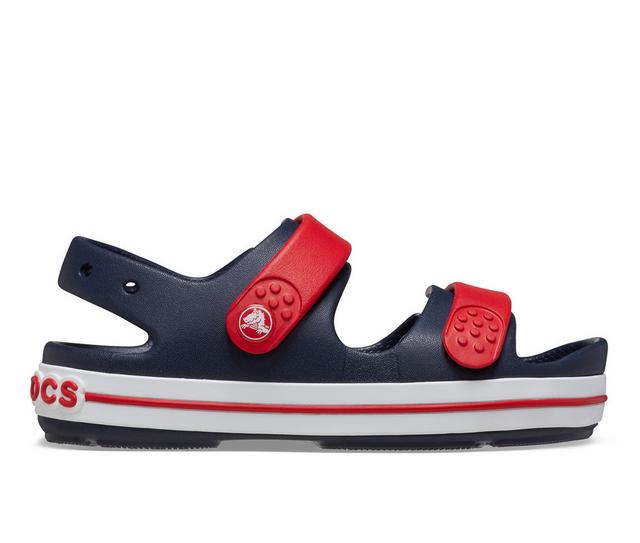 Kids' Crocs Little Kid & Big Kid Crocsband Cruiser Sandals in Navy/VarsityRed color