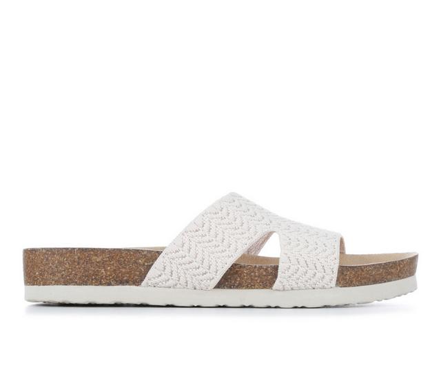 Women's Makalu Nayeli Footbed Sandals in Cream color