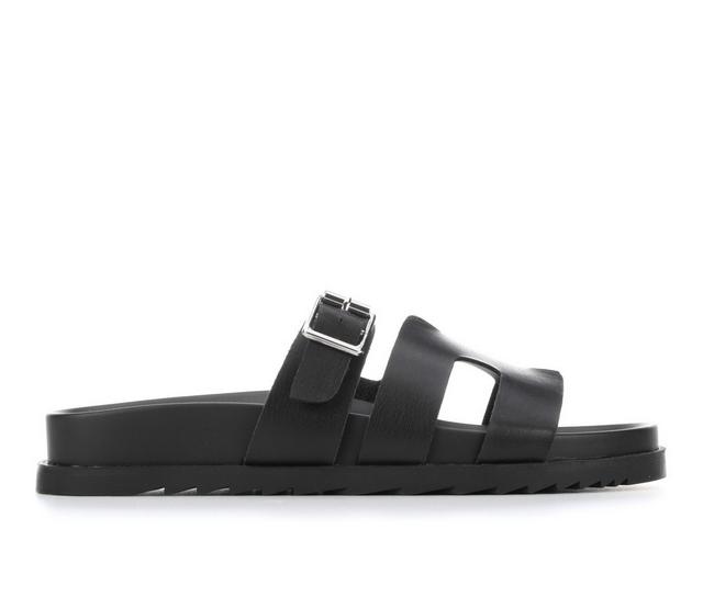 Women's Madden Girl Darla Footbed Sandals in Black color