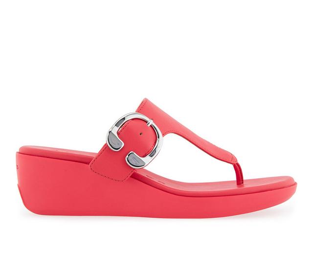 Women's Aerosoles Izola Wedge Sandals in Coral color