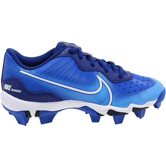 Boys' Nike Little Kid & Big Kid Alpha Hurache 4 Keystone Baseball Cleats in Navy/Blue/White color