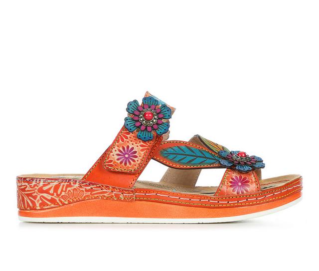 Women's L'Artiste Pillow-Soft Wedge Sandals in Peach Multi color