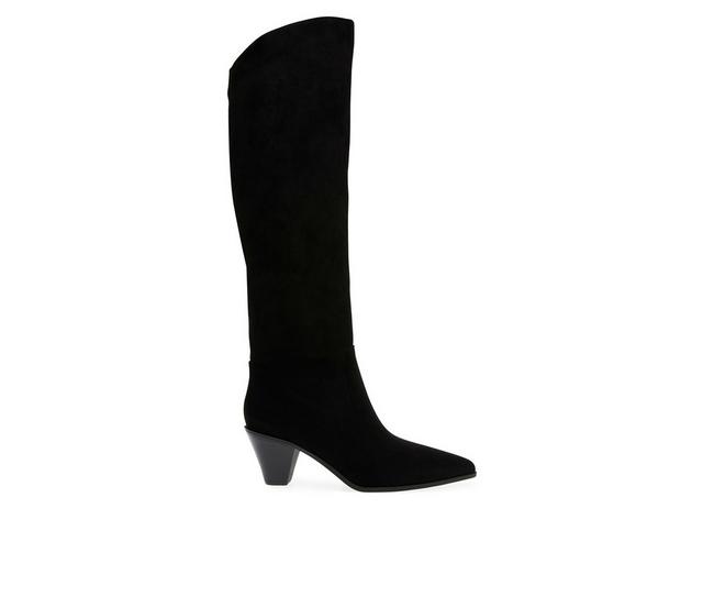 Women's Anne Klein Ware Knee High Heeled Boots in Black color