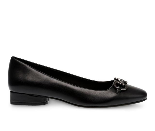 Women's Anne Klein Cora Flats in Black color