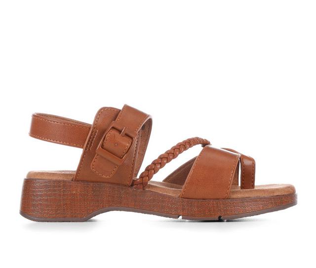 Girls' White Mountain Little Kid & Big Kid Legendry Sandals in Dark Tan color