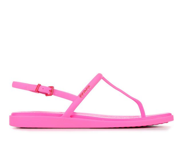 Women's Crocs Miami Sandals in Pink Crush color