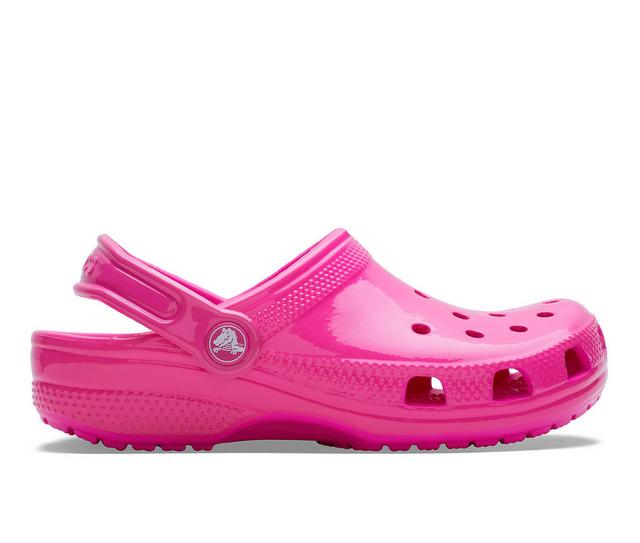 Adults' Crocs Classic Neon Highlighter Clog in Pink Crush color