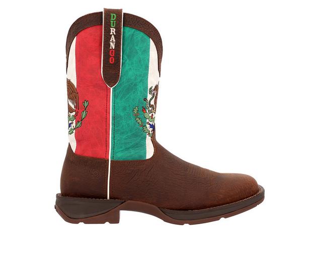 Men's Durango Rebel Mexico Flag Western Boot in Brown/Mexico color