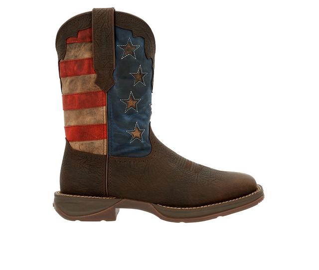 Men's Durango Rebel Vintage Flag Western Boot in Bn/Vintage Flag color