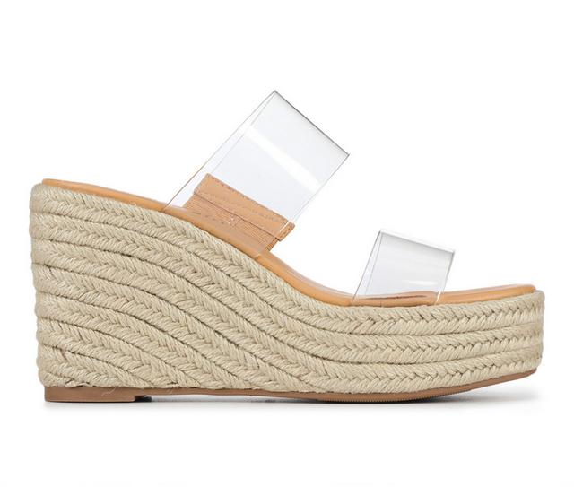 Women's Madden Girl Vision Wedges in Lucite color