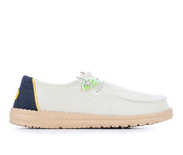 Women's HEYDUDE Wendy Corona Casual Shoes in Natural White color