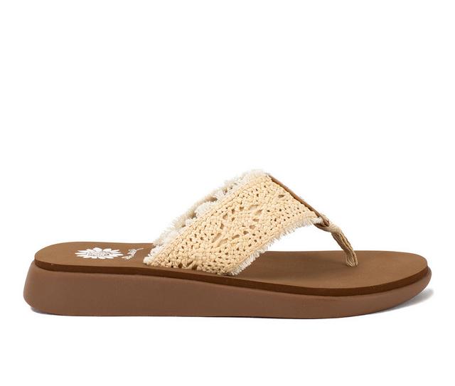 Women's Yellow Box Gisele Flip-Flops in Natural color