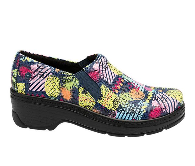 Women's KLOGS Footwear Naples Print Slip Resistant Shoes in Pool Time FG color