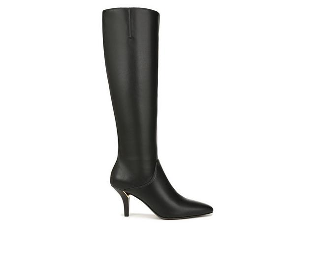 Women's Franco Sarto Lyla Knee High Heeled Boots in Black color