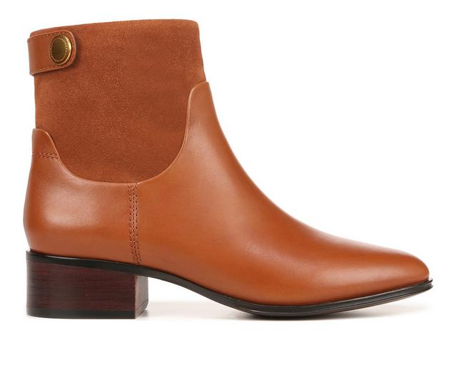 Women's Franco Sarto Jessica Ankle Booties in Cognac Leather color