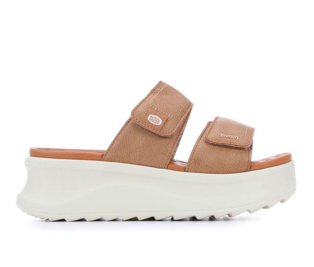 Women's HEYDUDE Delray Sandals in Tan color